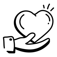 pictogramme d'une main qui tient un coeur pictogramme d'une main qui tient un coeur
